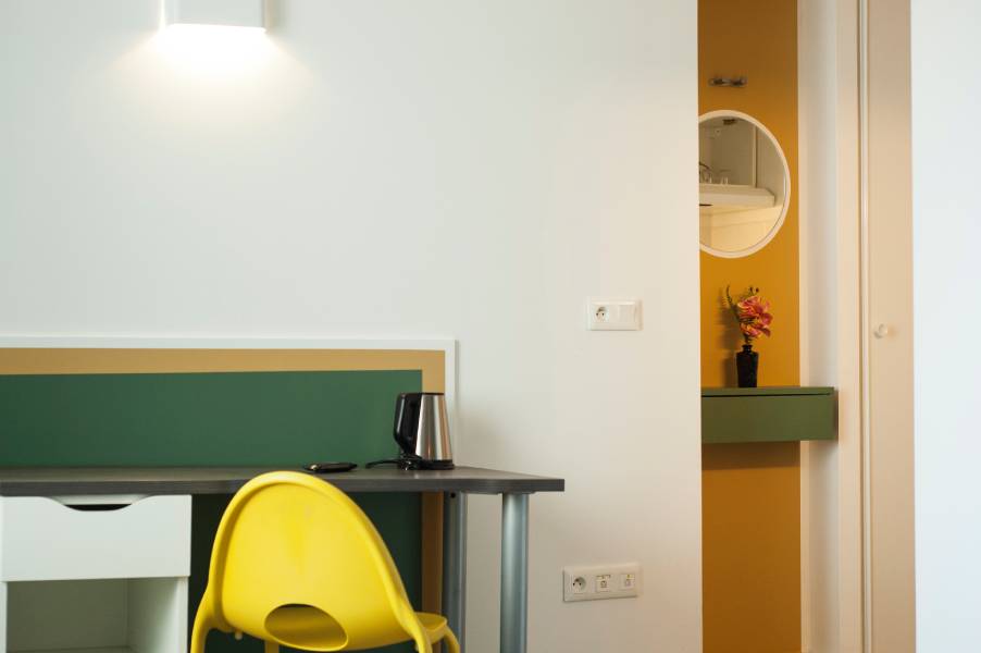 Chambre double de l'hôtel Moov'appart à Clichy